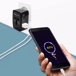 Akashi ALTWP200BLK chargeur d'appareils mobiles Universel Noir Secteur, USB Intérieure