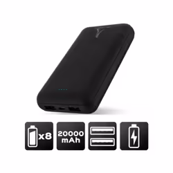 Akashi ALTPB20COMPBL banque d'alimentation électrique 20000 mAh Noir