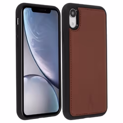 Coque iPhone XR - Akashi - Cuir Véritable - Protection Rigide - Marron - Finitions Soignées