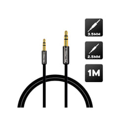 Altadif ALTJACK25BLK câble audio 1 m 2,5 mm 3,5mm Noir