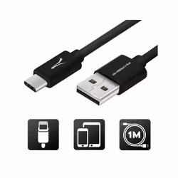 Altadif ALTCABUSBCBLK câble USB 1 m USB 2.0 USB A USB C Noir - Vue supplémentaire 4