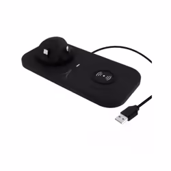 Altadif ALTDOCK4IN1, USB, Recharge sans fil, Noir