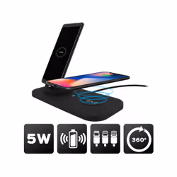 Altadif ALTDOCK4IN1 chargeur d'appareils mobiles Smartphone Noir USB Recharge sans fil