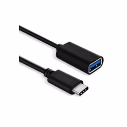 Akashi ALTADPTUSBVTC, USB Type-A, USB Type-C, 0,23 m, Noir