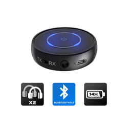 Altadif ALTBTRANSMIT récepteur de musique de bluetooth Noir