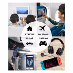 Altadif ALTBTRANSMIT récepteur de musique de bluetooth Noir