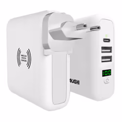 Akashi ALTACUVWIRL3USB, Intérieure, USB, Recharge sans fil, Blanc