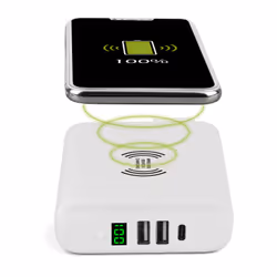 Akashi ALTACUVWIRL3USB chargeur d'appareils mobiles Écouteurs, Smartphone, Tablette Blanc USB Recharge sans fil Intérieure - Vue supplémentaire 6