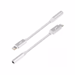 Altadif ALTADAPTLIGTJKSIL câble audio 0,1 m 3,5mm Lightning Blanc