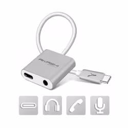 Altadif ALTADPTAUDIOTYPC, 3.5 mm, USB-C, USB-C, Blanc