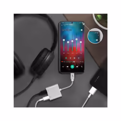 Altadif ALTADPTAUDIOTYPC changeur de genre de câble 3.5 mm, USB-C USB-C Blanc