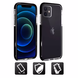 Altadif ALTCIP12PSTRG, Housse, Apple, iPhone 12/12 Pro, 15,5 cm (6.1"), Noir, Transparent