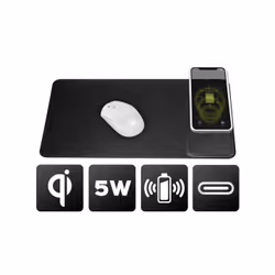 Altadif ALTMOUSEWIRLBLK tapis de souris Noir