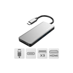 Altadif ALTHUB7IN1TC station d'accueil USB 3.2 Gen 1 (3.1 Gen 1) Type-C Acier inoxydable