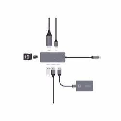 Altadif ALTHUB7IN1TC station d'accueil USB 3.2 Gen 1 (3.1 Gen 1) Type-C Acier inoxydable