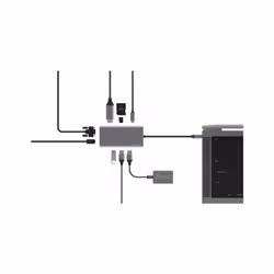 Altadif ALTHUB9IN1TC station d'accueil USB 3.2 Gen 1 (3.1 Gen 1) Type-C Acier inoxydable
