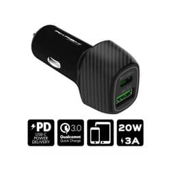 Altadif ALTCAC20QCBLK chargeur d'appareils mobiles Universel Noir Allume-cigare Charge rapide