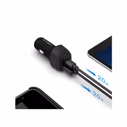 Altadif ALTCAC20QCBLK chargeur d'appareils mobiles Universel Noir Allume-cigare Charge rapide