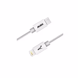 Akashi ALTCABMFITCW, Blanc, USB C, Lightning, 1 m, Mâle, Mâle