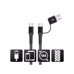 Akashi ALTCAB2IN1TC, Auto, Intérieure, Extérieure, Noir