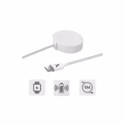 Akashi ALTCABIWAT1M, Auto, Intérieure, Extérieure, USB, Recharge sans fil, 1 m, Blanc