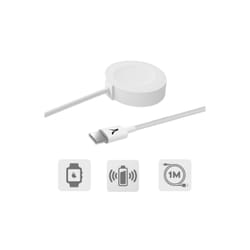 Akashi ALTCABIWAT1M chargeur d'appareils mobiles Montre Blanc USB Recharge sans fil Auto, Intérieure, Extérieure