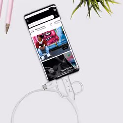 Akashi ALTECO3N1TC, 1 m, USB C, USB C, Blanc