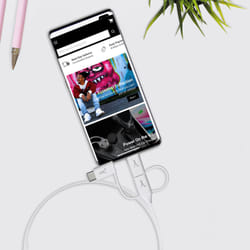 Akashi ALTECO3N1TC câble USB 1 m USB C Blanc