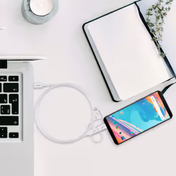 Akashi ALTECO3N1TC câble USB 1 m USB C Blanc
