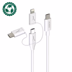 Akashi ALTECO3N1TC câble USB 1 m USB C Blanc - Vue supplémentaire 4