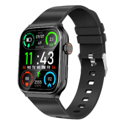 Akashi Montre Connectée Bluetooth Suivi Sport Appels mains libres Noir