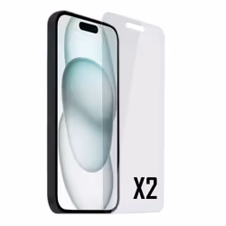 Akashi ALTVTI152TG, Apple, iPhone 15, Anti-goutte, Résistant aux impacts, Transparent, 2 pièce(s)
