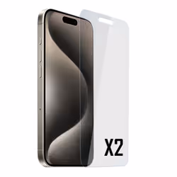 Akashi ALTVTI15P2TG, Apple, iPhone 15 Pro, Anti-goutte, Résistant aux impacts, Transparent, 2 pièce(s)