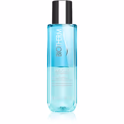 Mettez à profit le temps passé dans votre salle de bains sans démaquillage fastidieux. Faites confiance au démaquillant waterproof bi-phasé pour yeux sensibles Biocils de Biotherm