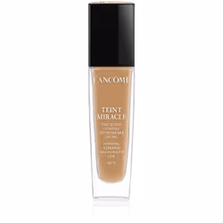 Le fond de teint Lancôme Teint Miracle illumine la peau fatiguée, l’hydrate et unifie le teint. Votre visage présente ainsi u ...