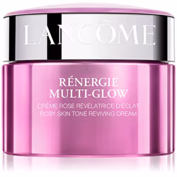 La crème anti-âge et révélatrice d’éclat Lancôme Rénergie Multi-Glow lisse votre peau, estompe vos rides et renouvelle l’écla ...