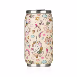 Gourde LES ARTISTES Canette Licorne Ivoire bril 280ml
