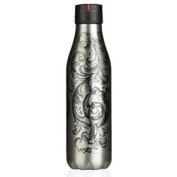 Bouteille isotherme LEOPOLD - LES ARTISTES - Time Up Tattoo mat - 500 ml - Gris et noir