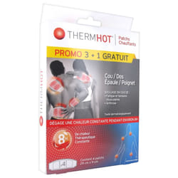 Thermhot 3 Patchs Chauffants Cou/Dos/Epaule/Poignet + 1 Gratuit