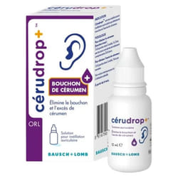 Bausch + Lomb Cérudrop Bouchon de Cérumen 12 ml