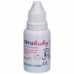 Solution Auriculaire - Cérubaby - 15ml - Nettoie - Prévient laccumulation de cérumen - Huile dolive