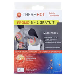 Thermhot 3 Patchs Chauffants Multi-Zones + 1 Gratuit