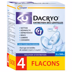 Dacryo Entretien des Lentilles Lot de 4 x 360 ml
