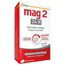 Mag 2 24H Formule Renforcée 40 Comprimés
