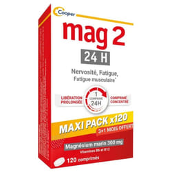 Mag 2 24H Formule Renforcée 120 Comprimés