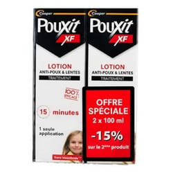 Pouxit Lotion Traitement Anti-Poux & Lentes Lot de 2 x 100 ml