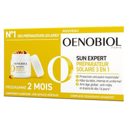 Oenobiol Sun Expert Préparateur Solaire 3en1 Lot de 2 x 30 Capsules Végétales