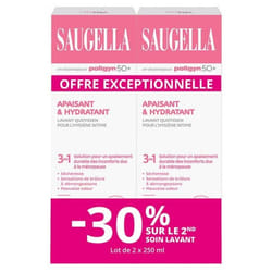 Saugella Poligyn 50+ Soin Lavant Intime Apaisant & Hydratant Ménopause Lot de 2 x 250 ml