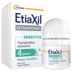 Etiaxil Déodorant Détranspirant Sensitive Peaux Sensibles Roll-On 15 ml