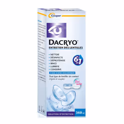 Dacryo Solution d' Entretien des Lentilles 6 en 1 Nettoie Désinfecte 360ml